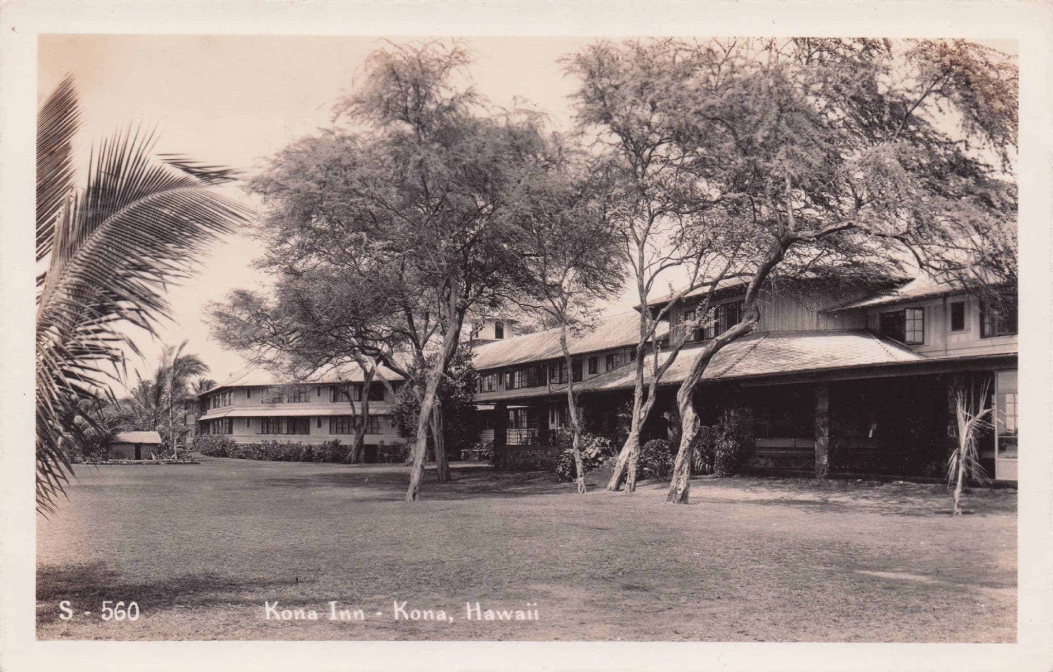 Kona Inn Hotel Hawaii Antique Real Photo Postcard