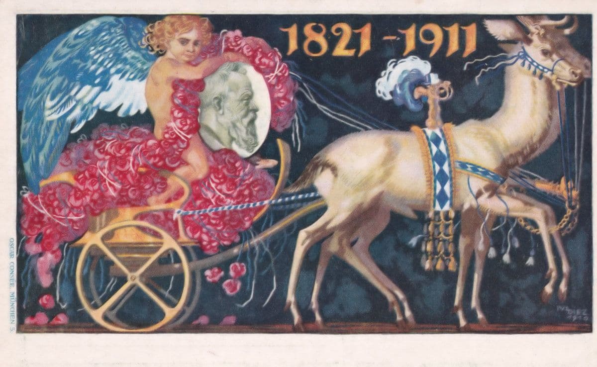 Konigreich German Horse Drawn Cart 1911 Postcard