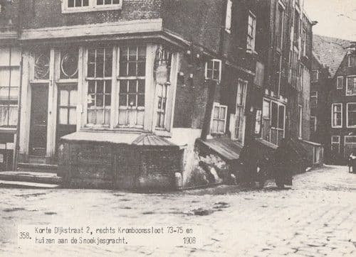 Korte Dijkstraat 2 Kromboomssloot in 1908 Reproduction Old View Postcard