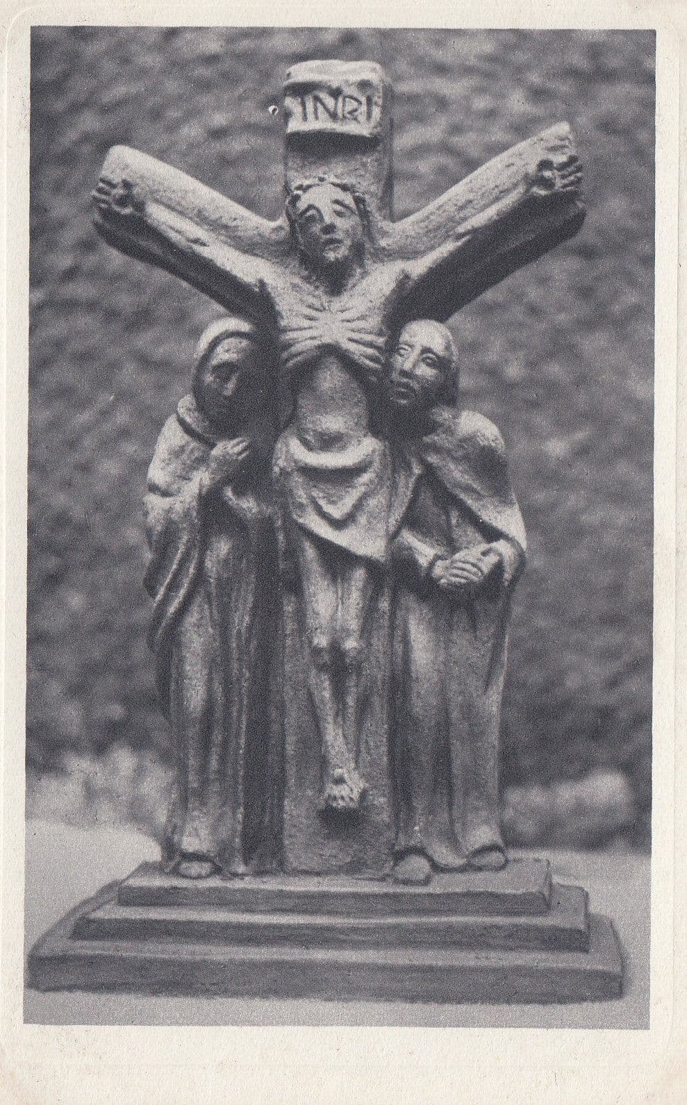 Kreuzigungsgruppe Katholische Kirsche Crucifixion Antique German Religious Postcard