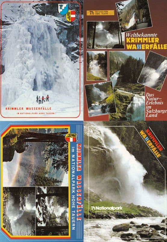 Krimml Krimmler Austria Waterfalls 4 Postcard s