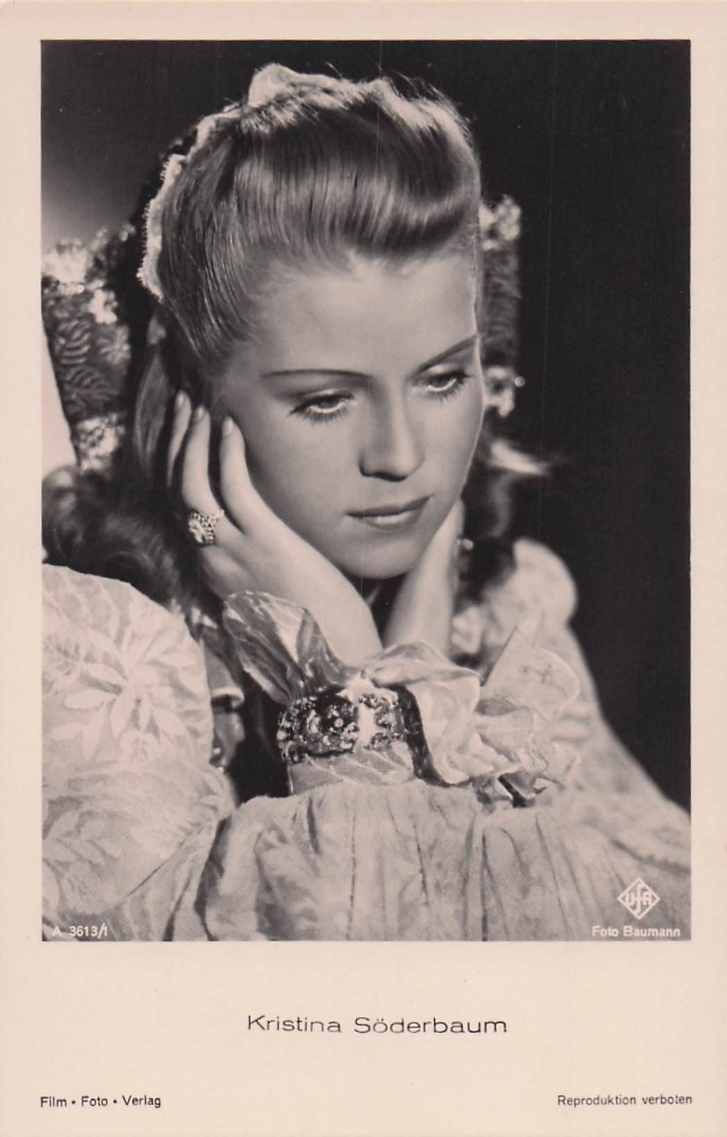 Kristina Soderbaum 1930s Swedish Nazi German Film Actress RPC Postcard