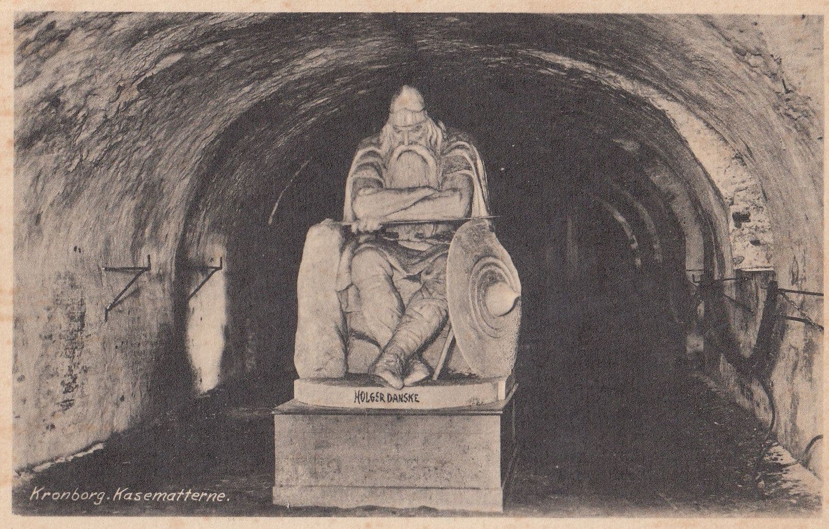Kronborg Kasemattern Holger Danske Norwegian Viking Warrior Copenhagen Old Postcard