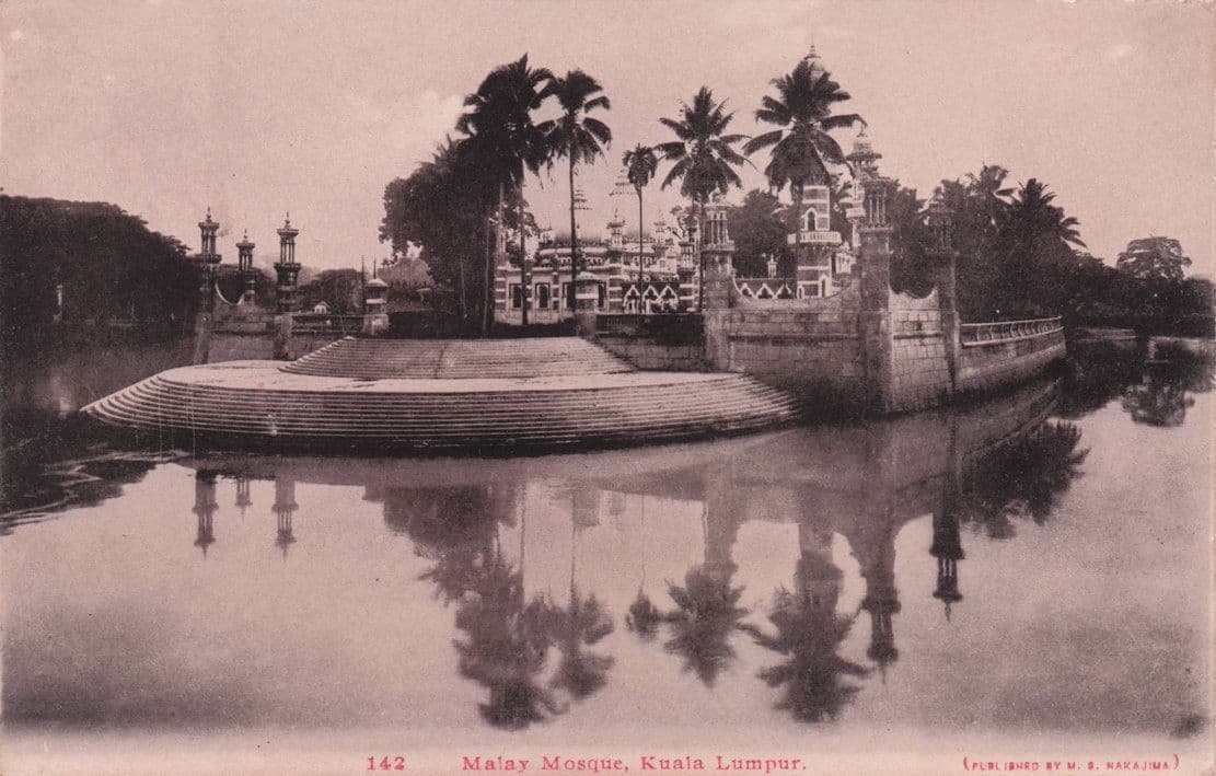 Kuala Lumpar Malay Mosque Antique Malaysia Postcard