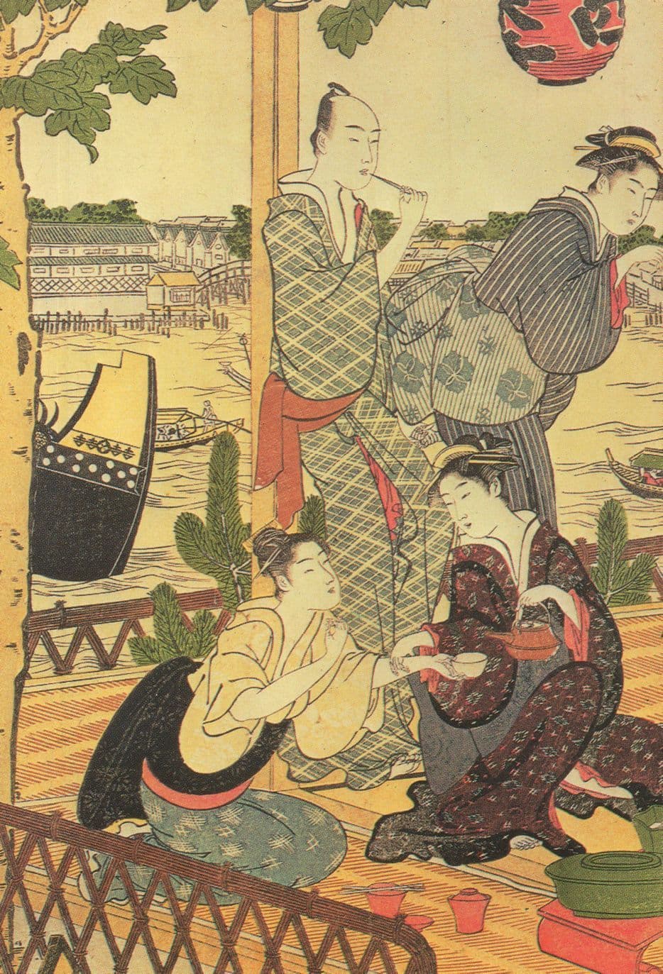 Kubo Shumman Restaurant On The Sumida River Japan Postcard