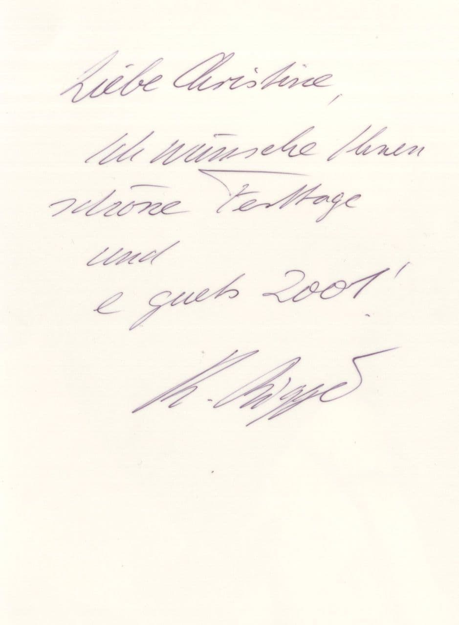 Kurt Bigger Swiss Switzerland Film Actor Hand Signed Photo