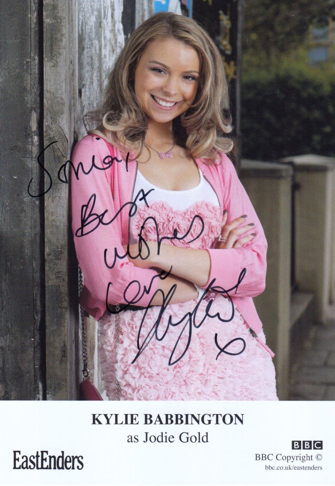 Kylie Babbington as Jodie Gold BBC Eastenders Hand Signed Cast Card Photo