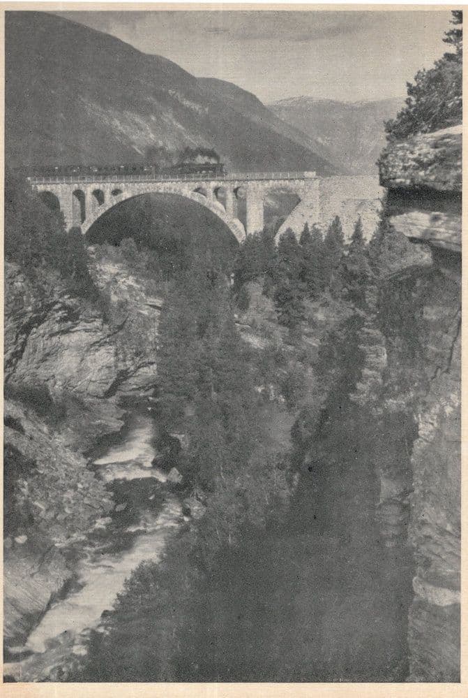 Kylling Bro Bridge Romsdal Bridge Real Photo Postcard