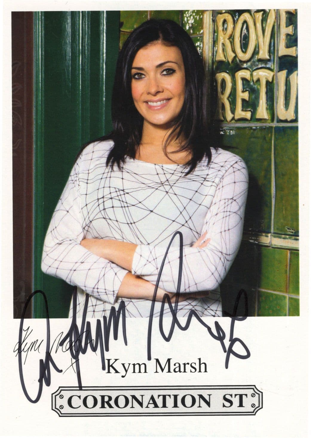 Kym Marsh Coronation Street Hand Signed ITV Cast Card Photo