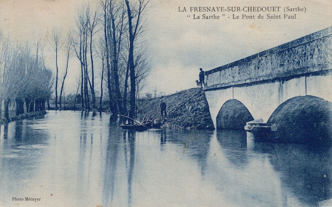 La Fresnaye Sur Cherdouet Le Pont De Saint Paul French Old Postcard