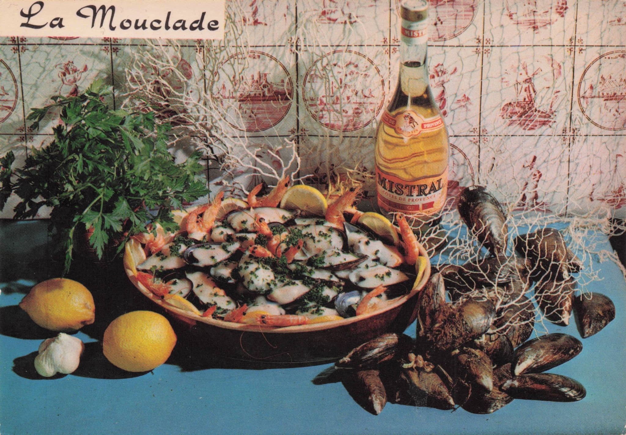 La Mouclade French Fish Cookery Recipe Rare Paris Postcard