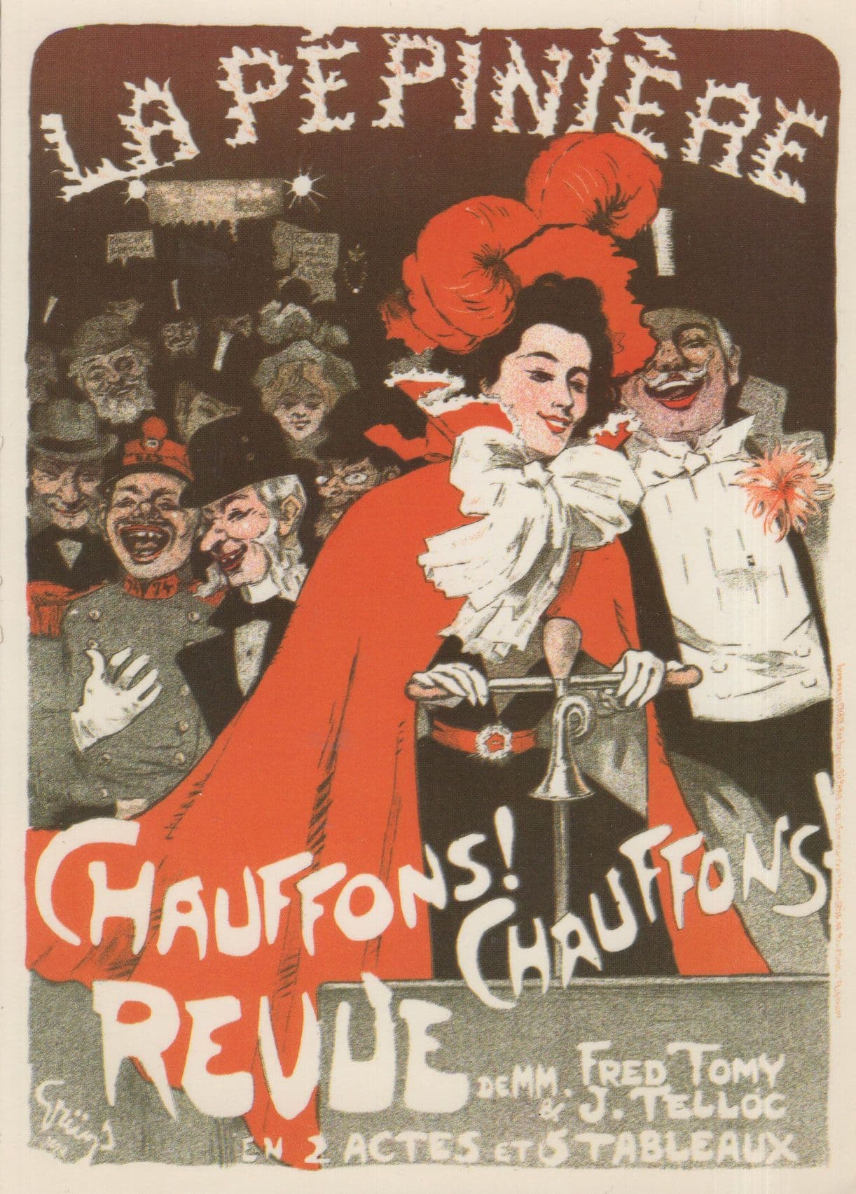 La Pepiniere Chauffons! Chauffons! Revue French Poster Art Postcard