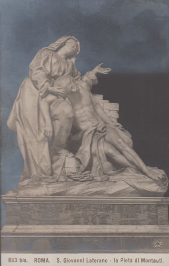 La Pieta Di Montauti Giovanni Laterano Italian Italy Statue Sculpture Postcard