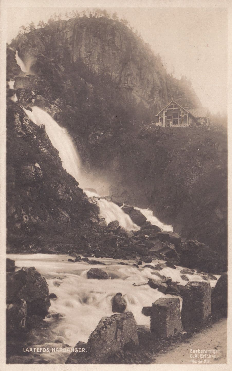 Laatefos Norway Old Postcard