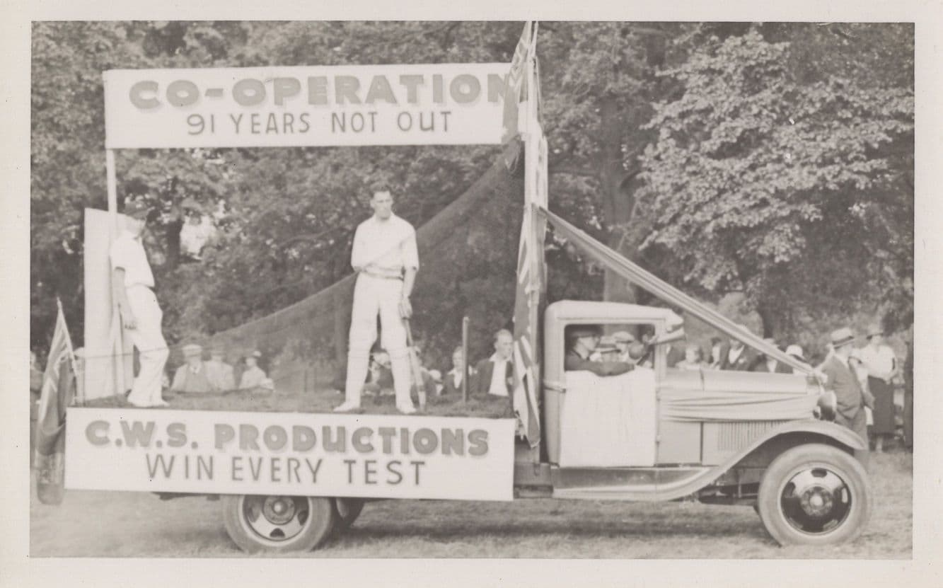 Labour Day in 1930s Carnival Float Lorry Antique RPC Postcard