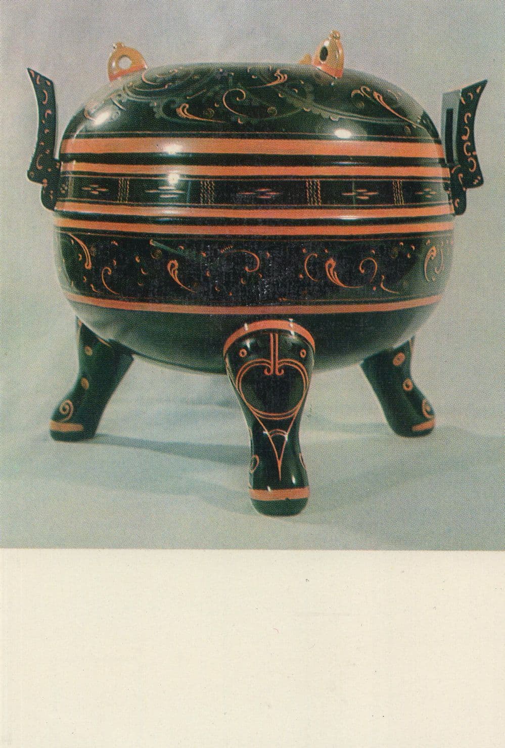 Lacquer Chinese Old Tripod Han Dynasty Changsha Mawangdui Postcard