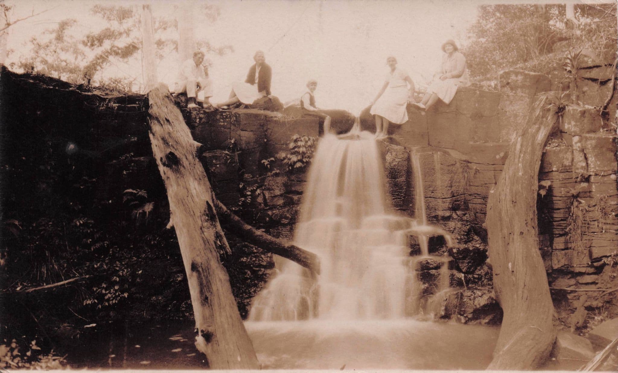 Ladies Hen Party at Mapleton Falls Queensland Australia Old Postcard