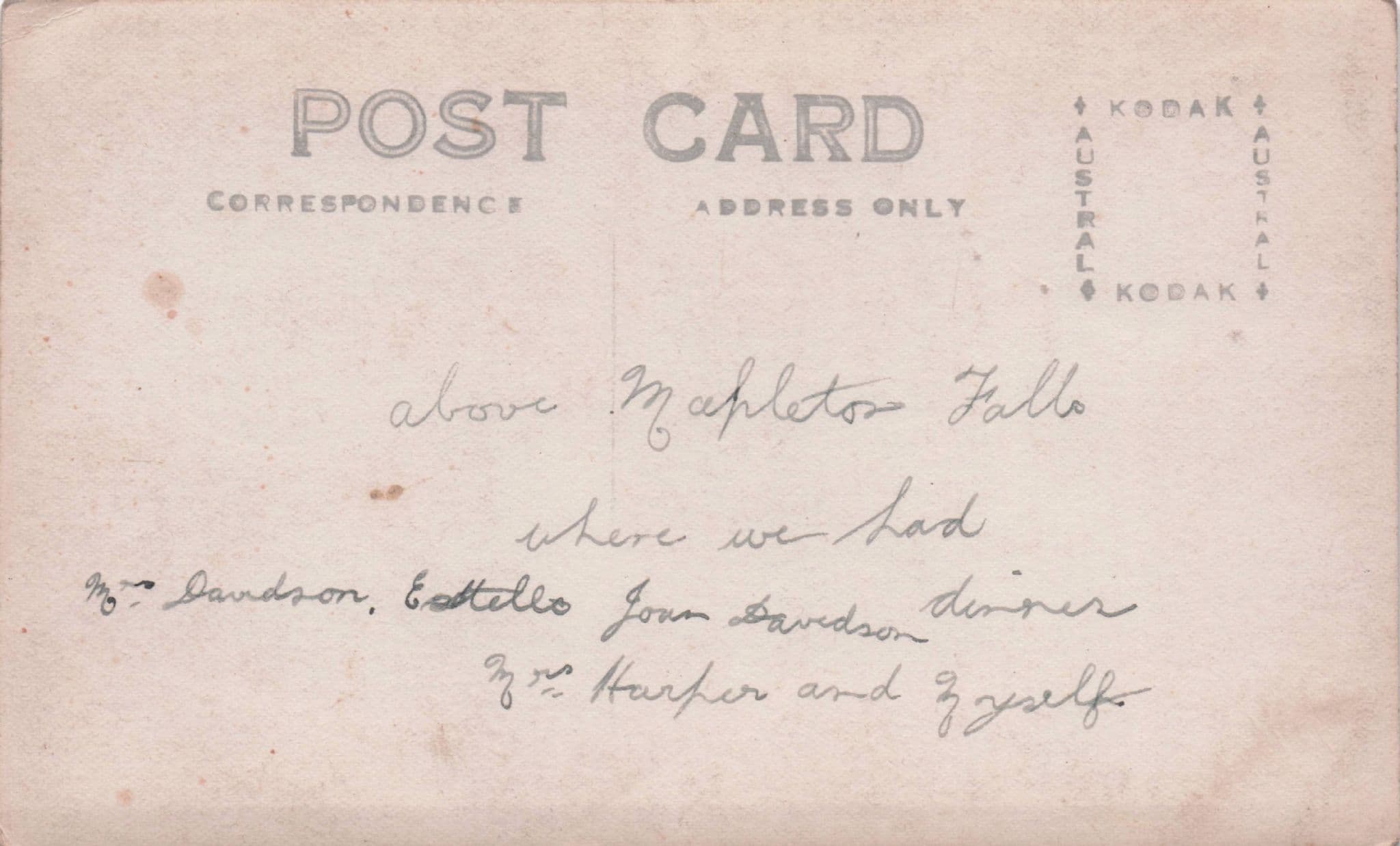 Ladies Hen Party at Mapleton Falls Queensland Australia Old Postcard