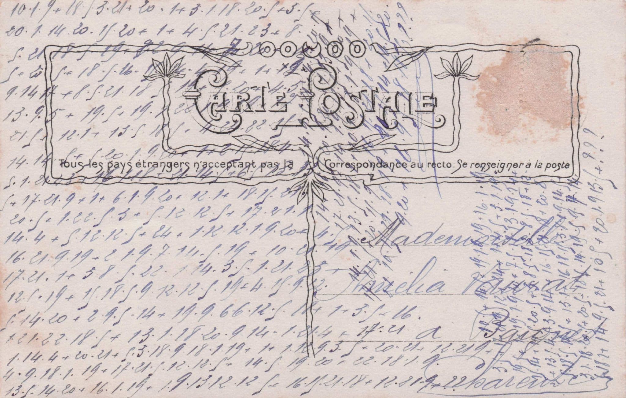 Lady Caressing Bird Under Antique House Nest Man Lovers Secret Code Old Postcard