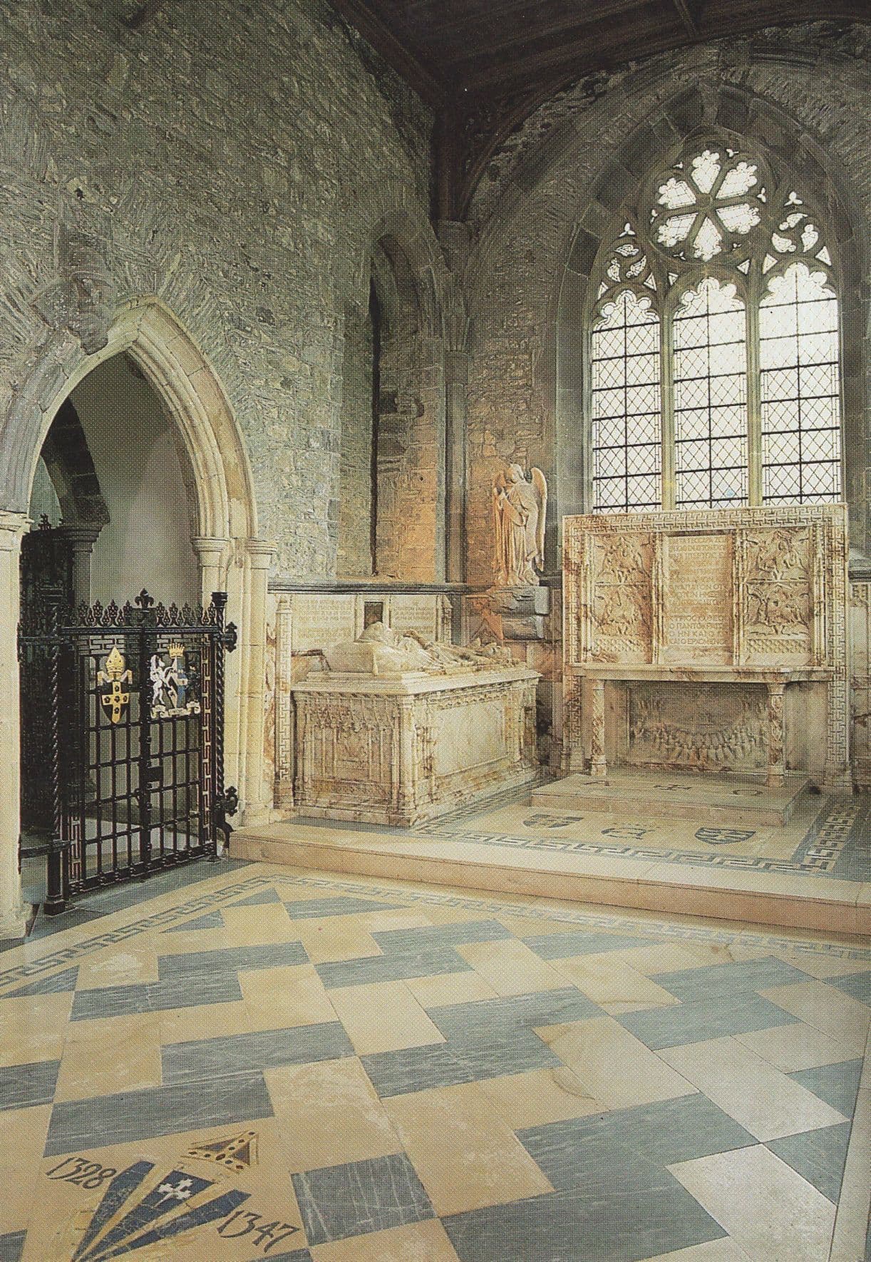 Lady Maidstone Tomb St Davids Cathedral Rare Welsh Postcard