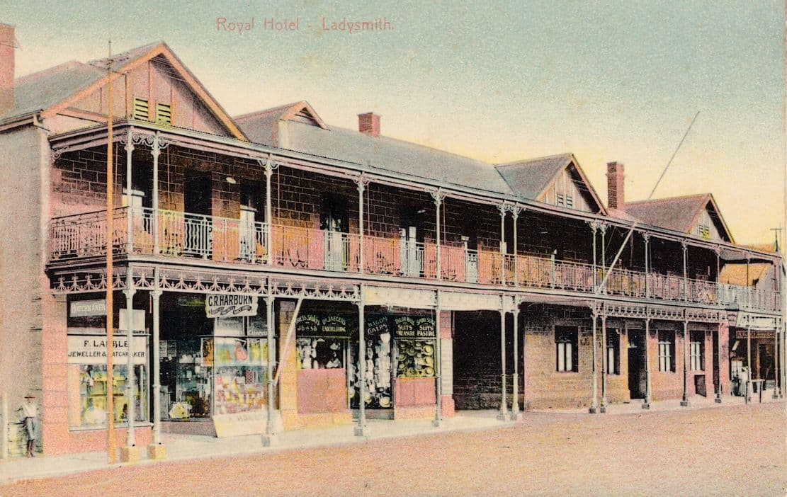 Ladysmith Royal Hotel Antique South Africa Postcard