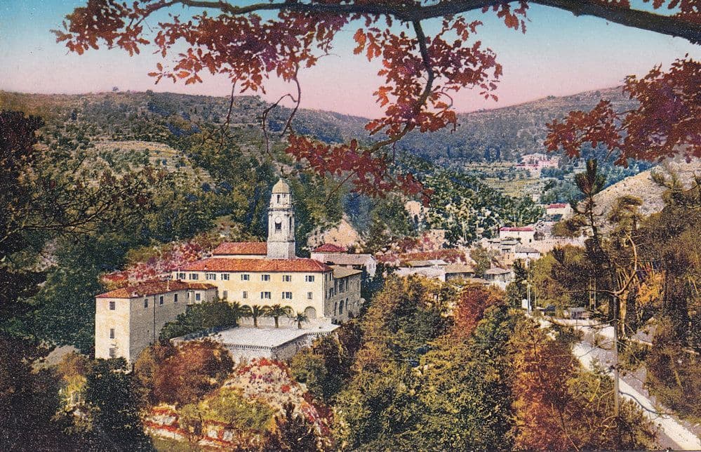 Laghet Le Monastere Route De La Turbie Antique French Postcard