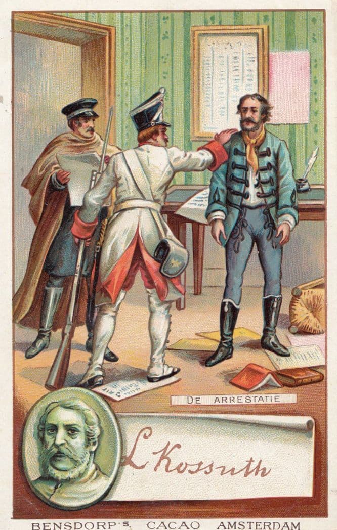 Lajos Kossuth Hungarian Lawyer Printed Signed Bendorps Postcard Antique Card
