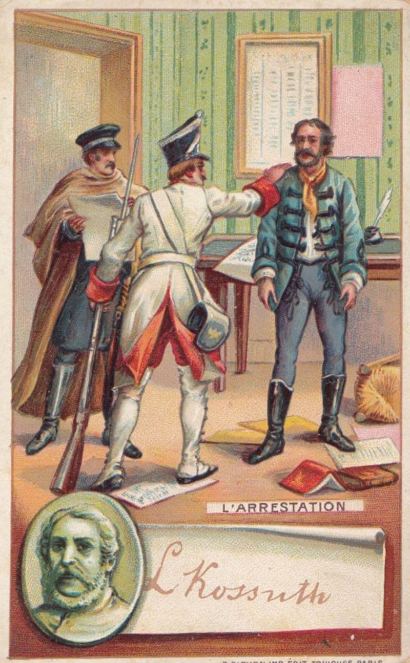 Lajos Kossuth Hungary Lawyer Printed Signed Bendorps Drink Cocoa Old Small Card