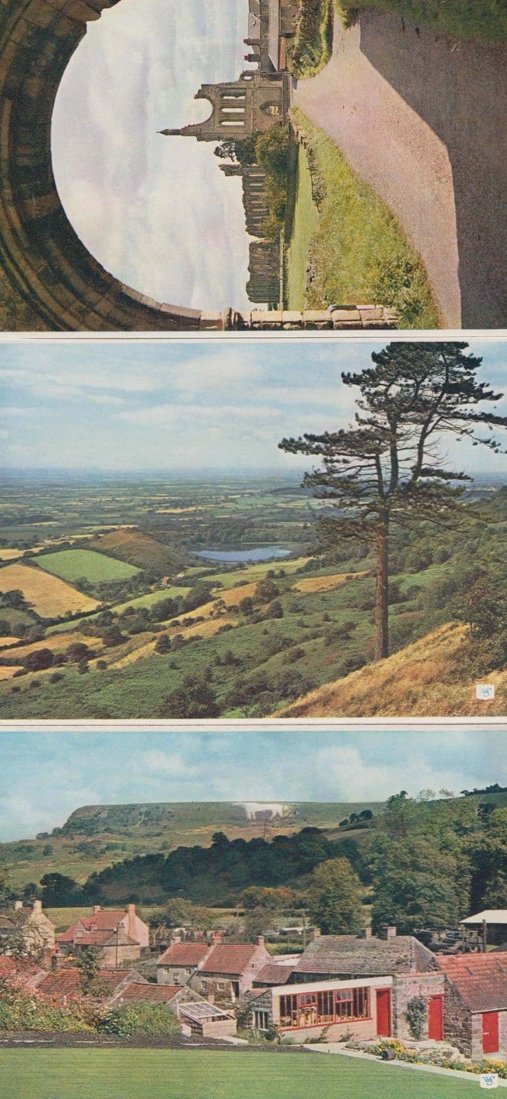 Lake Gormire Byland Abbey Kilburn Village Mint Walter Scott Yorkshire Postcard s