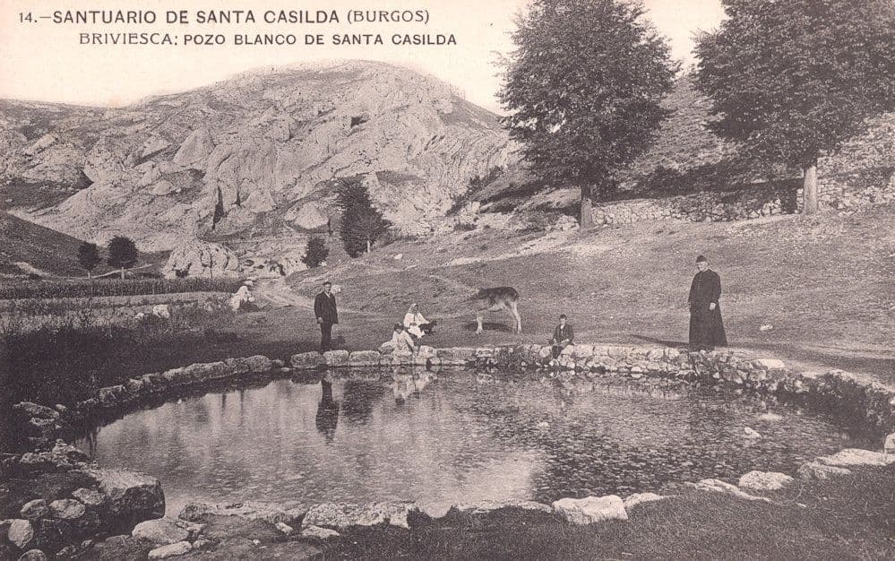 Lake Santuario De Of Santa Saint Casilda Burgos Spain Antique Postcard