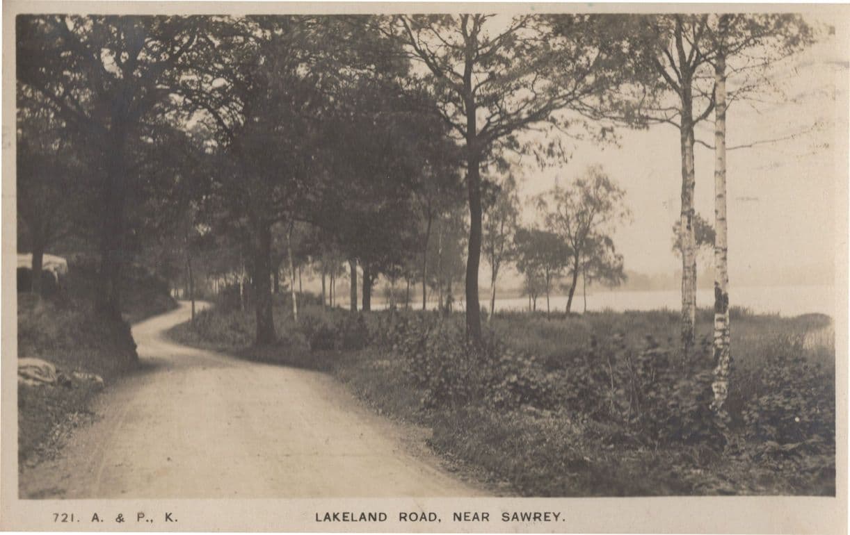 Lakeland Road Sawrey Old Cumbria Postcard