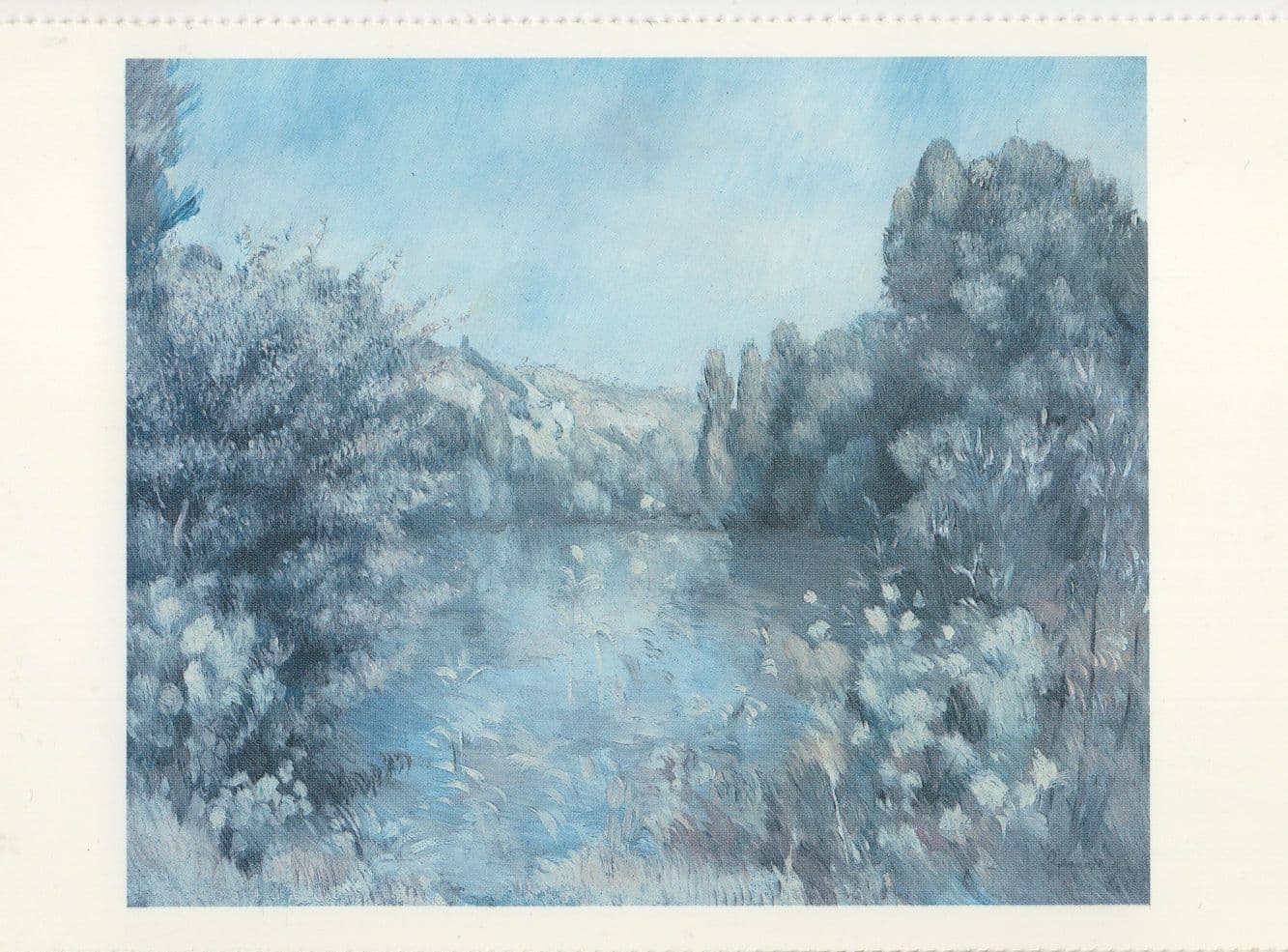 Lakeside Landscapes Renoir Painting Postcard
