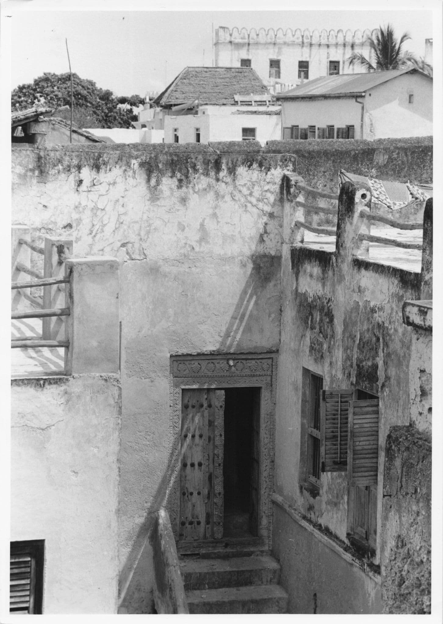Lamu Houses Carved Doors Kenya Africa Vintage Press Photo