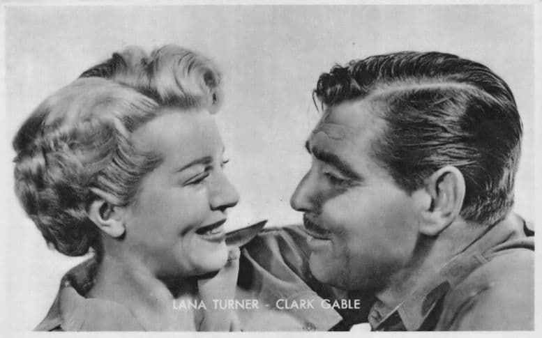 Lana Turner Clark Gable Rare Kwatta Belgium Postcard Size Film Photo
