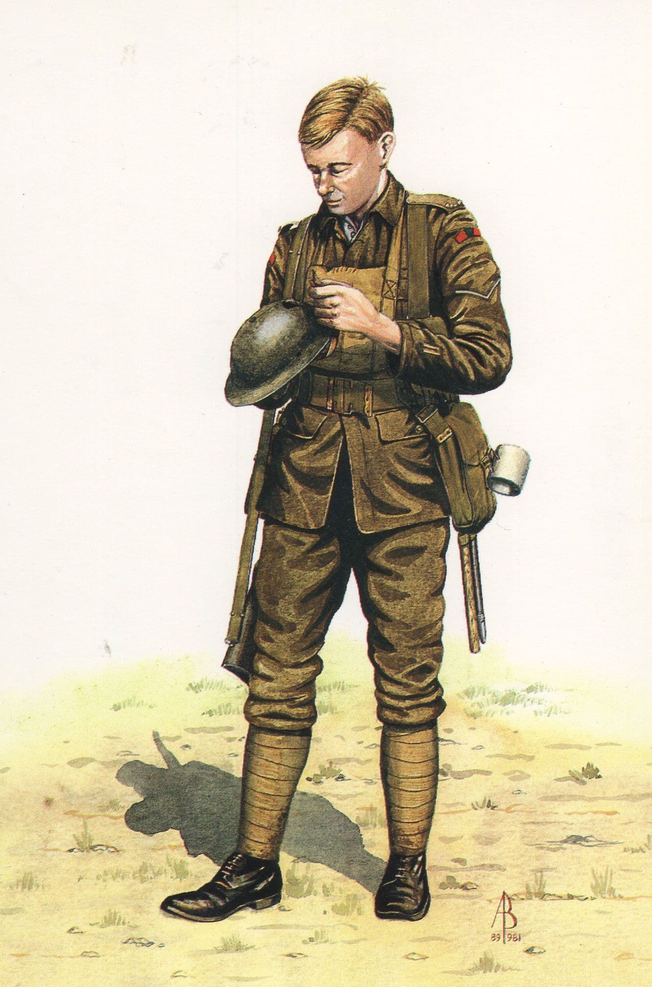 Lance Corporal in 1918 Devon WW1 Regiment Uniform Postcard