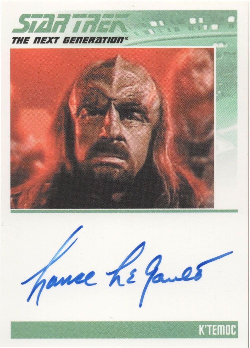 Lance LeGault as K'Temoc Star Trek Hand Signed Autograph Card
