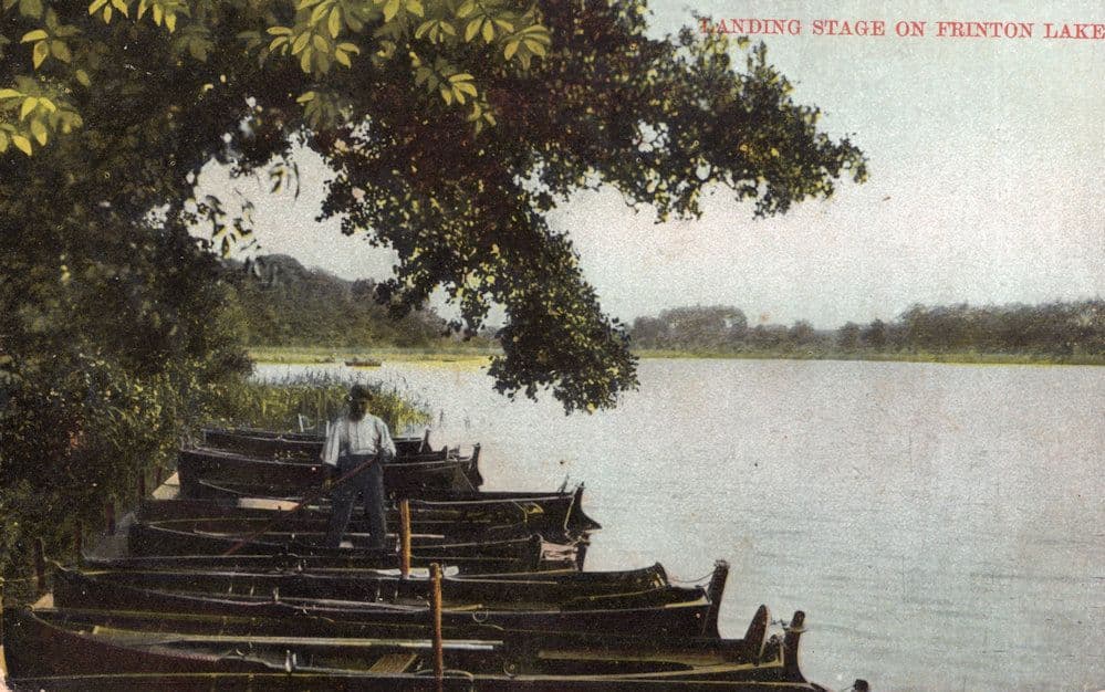 Landing Stage On Frinton Lake Old Norfolk Postcard