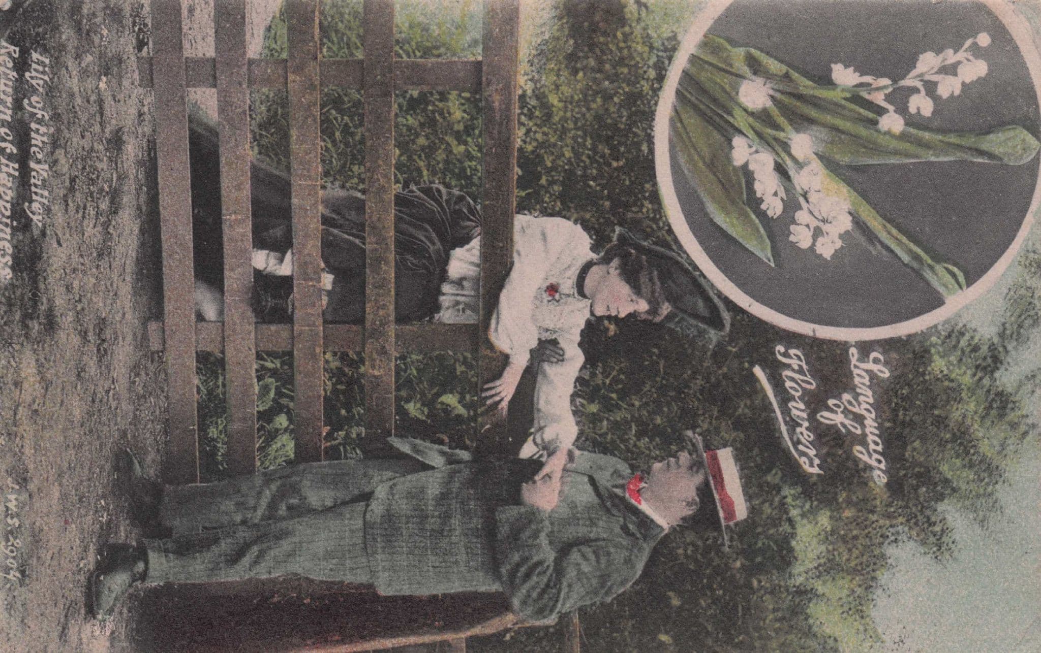 Language Of Flowers Lily Of The Valley Old Romance Postcard