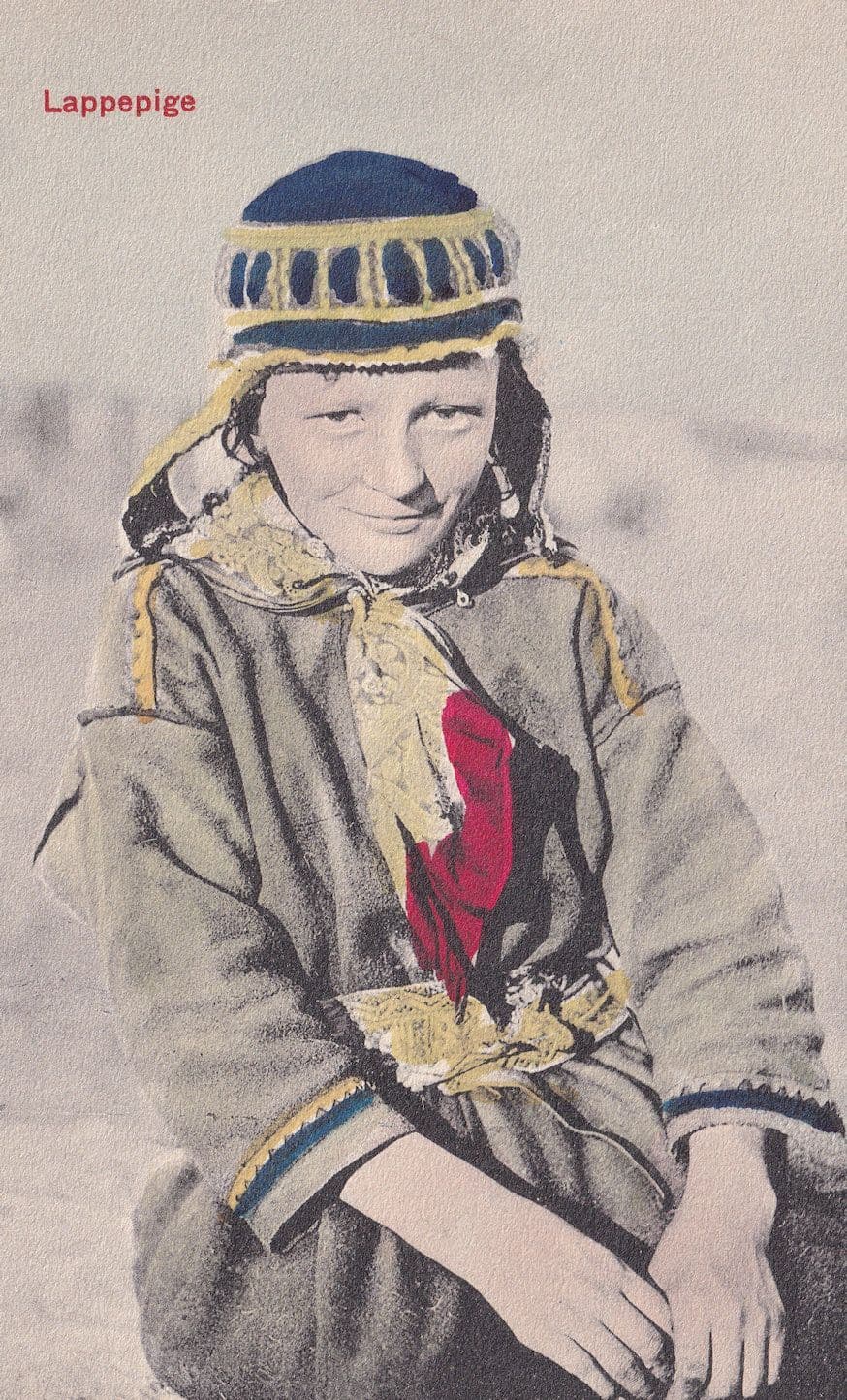 Lappepige Reindeer Childrens Costume Old Norway Postcard