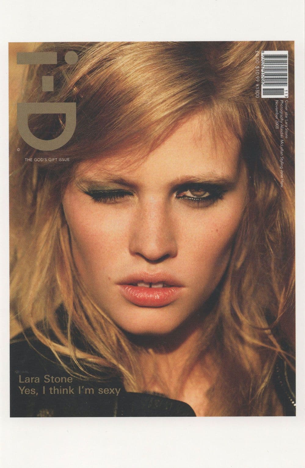 Lara Stone Dutch Fashion Model 2008 Book Photo Cover Postcard