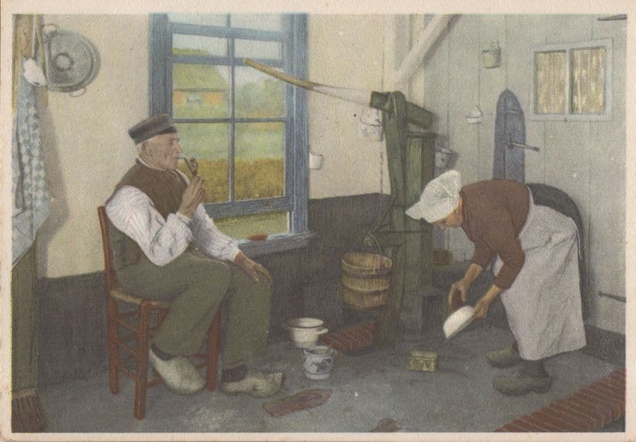 Laren Pipe Smoking Holland Fashion Dutch Postcard