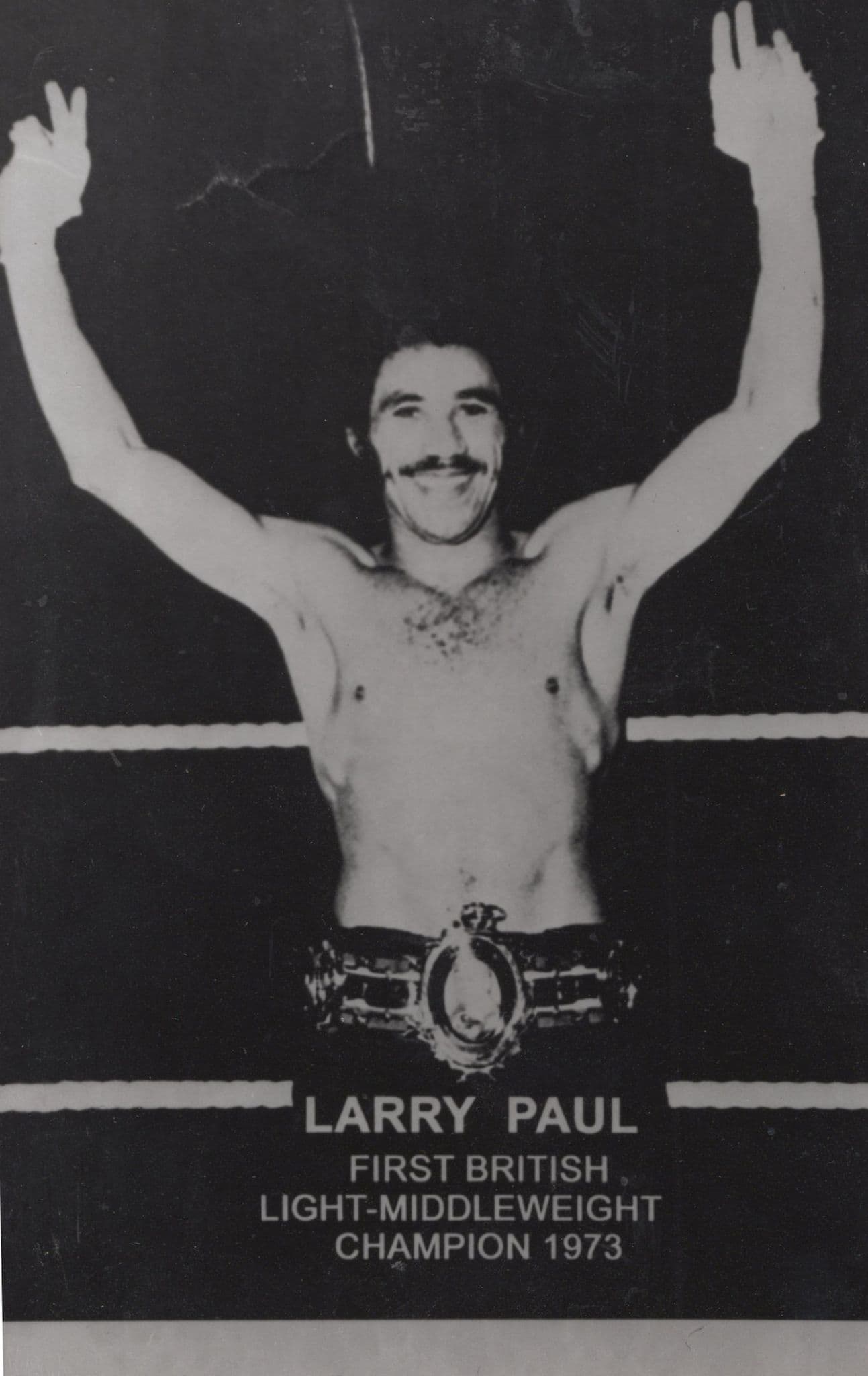 Larry Paul British Boxing Champion Hand Signed Photo