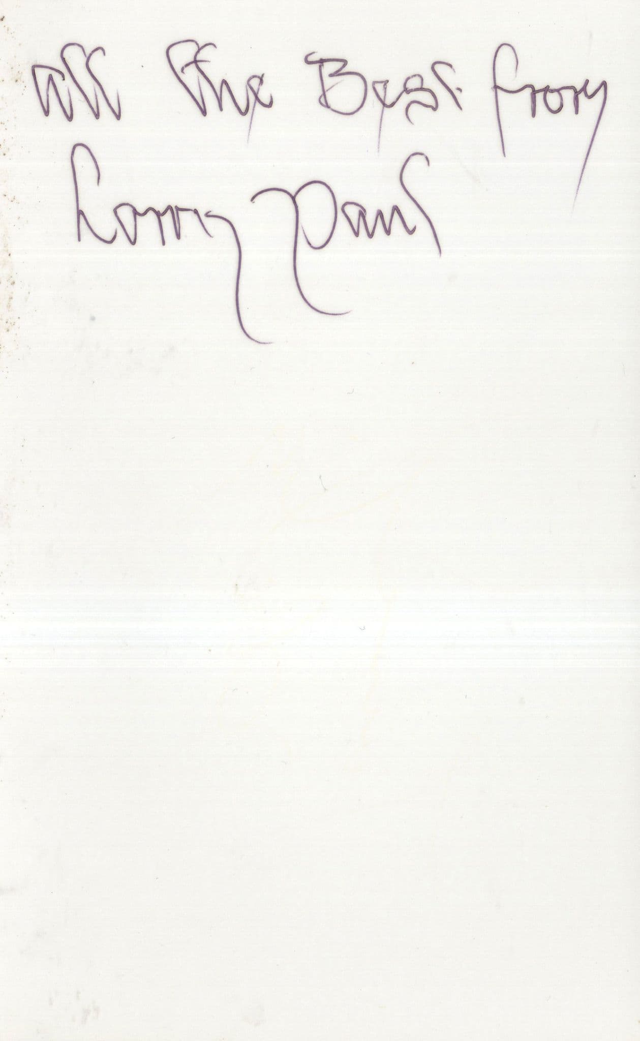 Larry Paul British Boxing Champion Hand Signed Photo