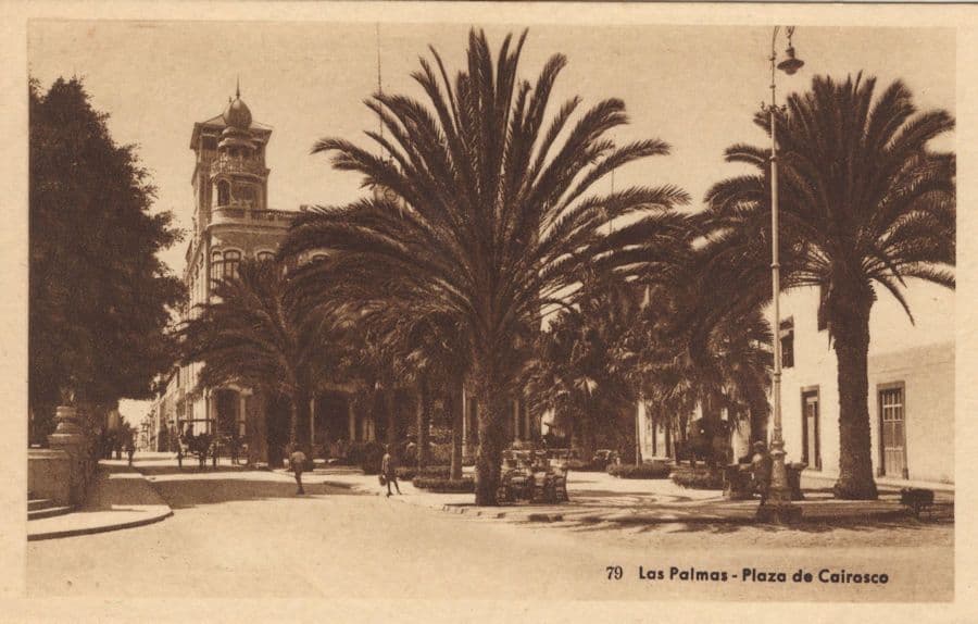 Las Palmas Plaza de Cairosco Old Spanish Postcard