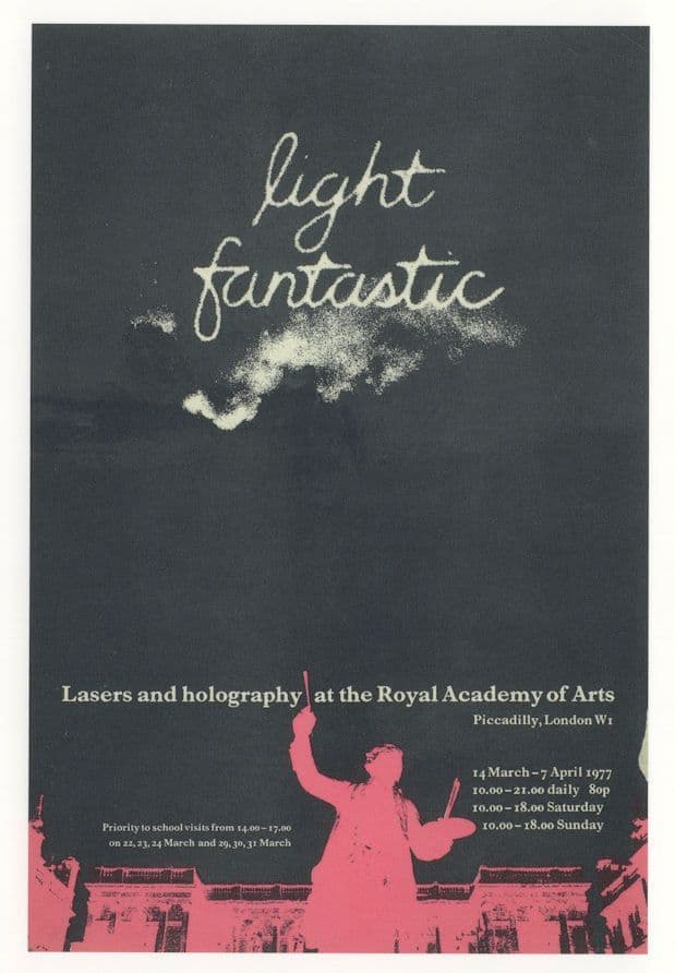 Laser Light & Holography Show 1977 London Exhibition Advertising Postcard
