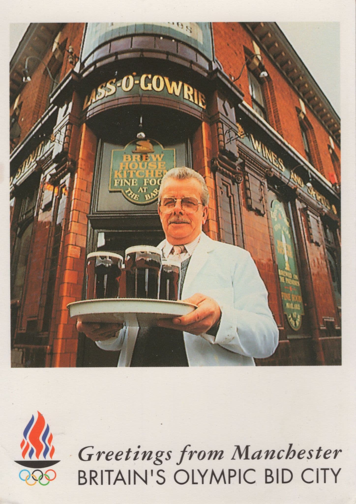 Lass-O-Gowrie Pub Manchester Olympic Games Bid Postcard