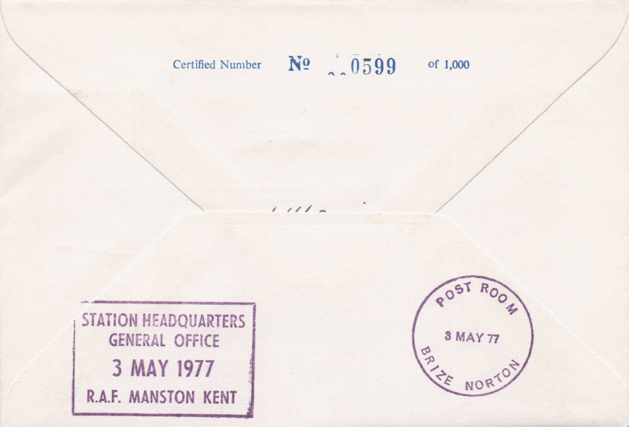 Last Flight Of The RAF Belfast DOUBLE Hand Signed 1977 FDC