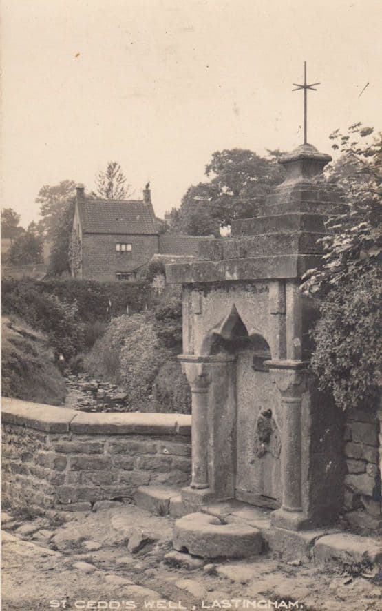 Lastingham Village Well Yorkshire Antique Postcard