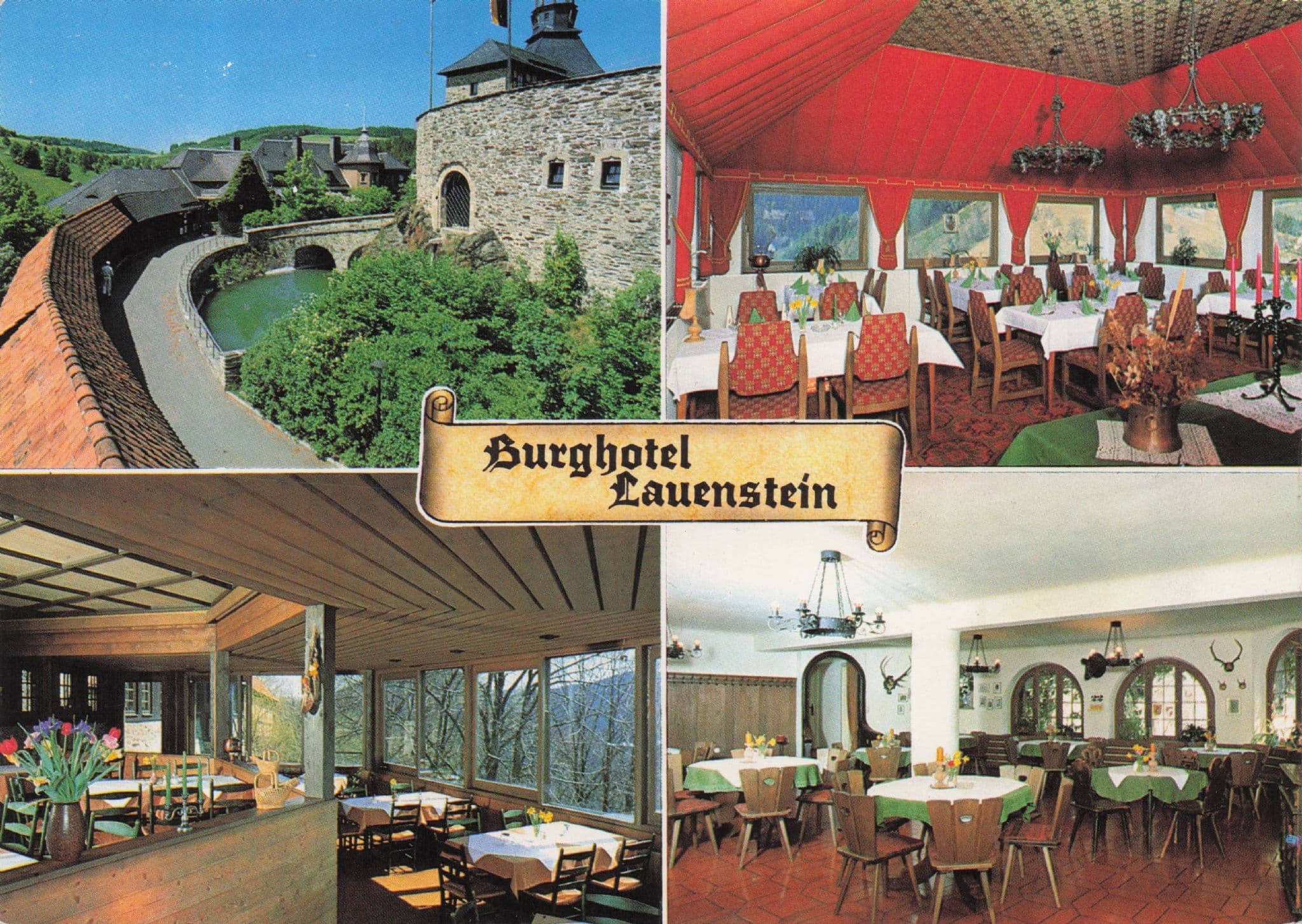 Lauenstein Oberfranken Burghotel German Hotel Postcard