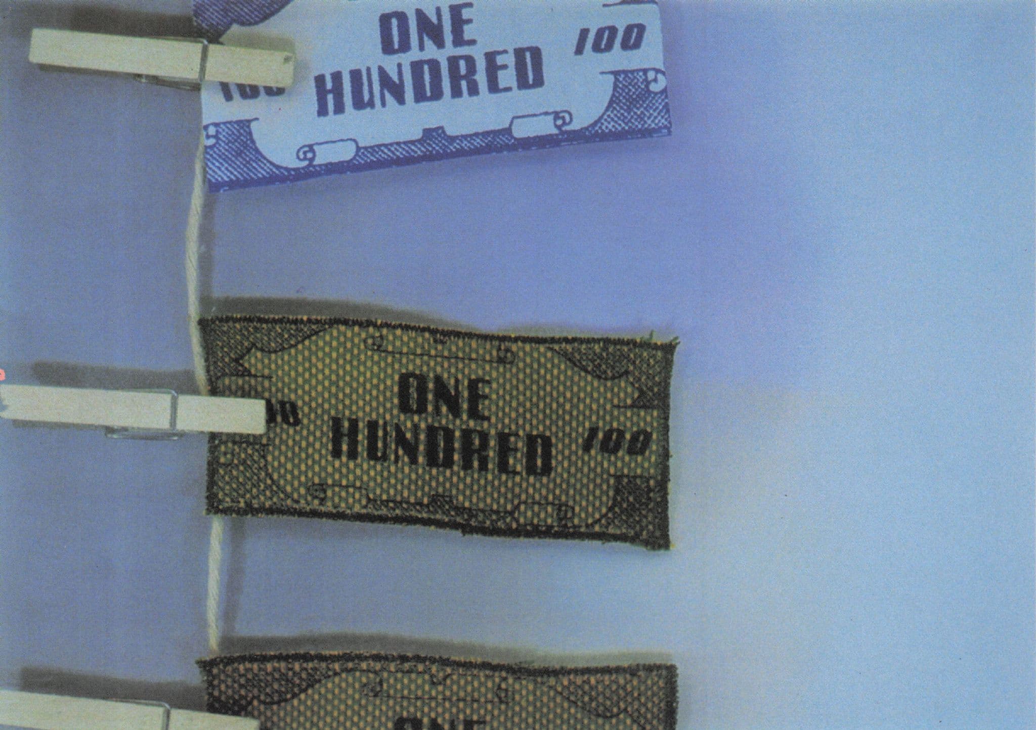 Laundered Money Bank Notes On Washing Line Comic Postcard